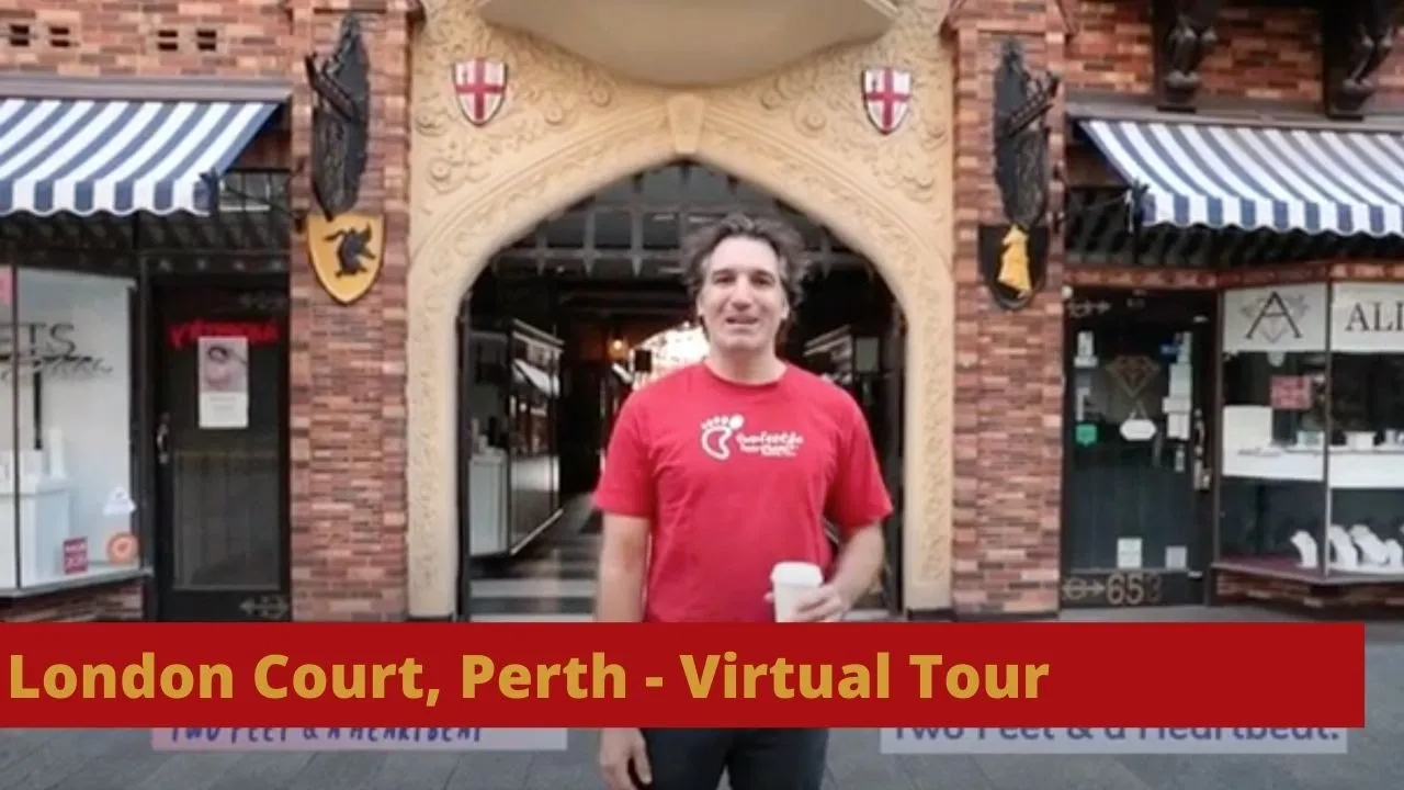 London Court mock-Tudor shopping arcade in Perth